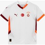Puma Galatasaray 2024-25 Deplasman Çocuk Beyaz Futbol Forması V Yaka Standart Kalıp - 11 - 12 Yaş