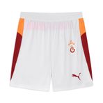 PUMA GALATASARAY 25/26 Erkek Futbol Şortu, PUMA White-Intense Orange, 3XL