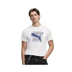 Puma Graphic Puma Wording Tee Erkek Günlük Tişört 69177502 Beyaz