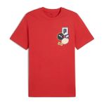 PUMA GRAPHICS Icon Tee Erkek/Unisex Tişört, Red Fire, S