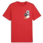 PUMA GRAPHICS Icon Tee Erkek/Unisex Tişört, Red Fire, XS