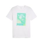 PUMA GRAPHICS Photoprint Tee Erkek/Unisex Tişört, PUMA White, S