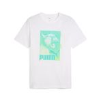 PUMA GRAPHICS Photoprint Tee Erkek/Unisex Tişört, PUMA White, XS