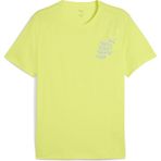Puma GRAPHICS RUNNING SLOGAN T Sarı Erkek Kısa Kol T-Shirt