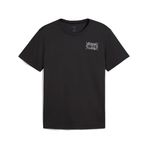 PUMA GRAPHICS SKELETON RUN TEE Erkek/Unisex Tişört, PUMA Black, S