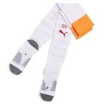 PUMA GSK Mesh and Cuff Sock REPLI Unisex Yetişkin Futbol Çorabı, PUMA White-Intense Orange, 3