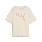 PUMA Her Kadın Grafik Baskılı Geniş Kesim Tişört,Alpine Snow M