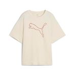 PUMA Her Kadın Grafik Baskılı Geniş Kesim Tişört,Alpine Snow S