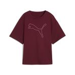 PUMA Her Kadın Grafik Baskılı Geniş Kesim Tişört,Ruby Shimmer M