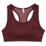 PUMA Kadın 4KEEPS BRA PADDED PRINT Spor Südyeni Ruby Shimmer-AW-053341-0001 M