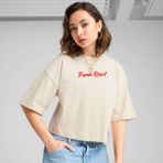 Puma Kadın Bej Puma Premıum Ess Graphic Tee Bej Kadın T-Shirt
