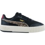 Puma Kadın Carina Mia Animal Flair Sneakers Düz Taban Tekstil Malzeme ile Hafif ve Esnek Tasarım - Siyah
