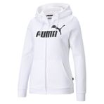 PUMA Kadın ESS Logolu Tam Fermuarlı Ho Kazak, Puma, beyaz, XS