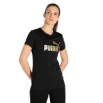 PUMA Kadın Ess+ Metalik Logolu Tişört (1'li Paket)