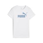 PUMA Kadın ESS No. 1 Logo Tee T-shirt PUMA White-Cool Blue XS