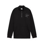 PUMA Kadın ESS SCRIPT Half-Zip Crew Sweatshirt PUMA Black M