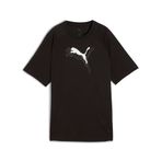 Puma Kadın EVOSTRIPE Rahat Grafik Tişört Puma Siyah Tişört, PUMA Siyah, S
