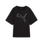 Puma Kadın HER Rahat Grafik Tişört Puma Siyah Tişört, PUMA Siyah, M