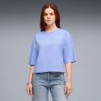 Puma Kadın Mavi Puma Wardrobe Ess Oversized Tee Mavi Kadın T-Shirt