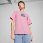 Puma Kadın Pembe Puma Downtown Relaxed Graphic Tee Pembe Kadın T-Shirt - XS