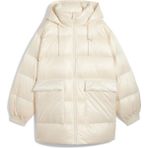 Puma Kadın Style Bej Hooded Down Ceket XS, Outdoor Kullanım İçin Hafif ve Şık Tasarım