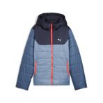 PUMA Kids ESSENTIALS Genç Kapüşonlu Mont, Cool Blue, 7-8Y