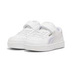 PUMA Kız bebek Caven Holo 2.0 Ac+ Inf spor ayakkabısı, Puma Beyaz Leylak Sis PUMA Gümüş, 26 EU