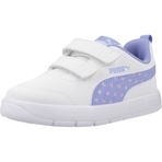 PUMA Kız Courtflex V3 Dotty spor ayakkabı, küçük, V3 Dotty V White Intense Lavender Pink Shimmer, 24 EU