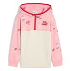 Puma Little Runners Half-Zip Çocuk Bisiklet Yaka Sweatshirt, 4-5 YAŞ, 57-688478-4, Çok Renkli, üniseks-çocuk