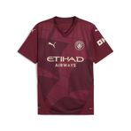 PUMA Manchester City Üçüncü Gömlek 2024/25 Sezonu Replica Erkek Bordo, bordo, XS