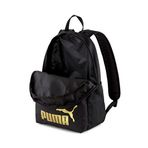 Puma Phase Backpack Unisex Yetişkin Sırt Çantası, Puma Black-Golden logo, X