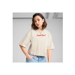 Puma Premium Ess Graphic Kadın Krem T-shirt