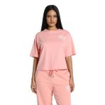 PUMA PUMA CLASS Relaxed Crop Tee Kadın Tişört, Pink Fruit, L