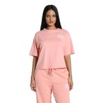 PUMA PUMA CLASS Relaxed Crop Tee Kadın Tişört, Pink Fruit, S