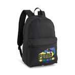 PUMA PUMA Phase Sports Print sırt çantası, üniseks çocuk sırt çantası, PUMA Black-Sports Print, OSFA - 090709