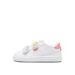 PUMA Puma Smash 3.0 Badges V Inf Kız Bebek Spor Ayakkabı PUMA White-Passionfruit 24