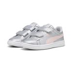 PUMA PumaSmash 3.0 Gliz Glam V PS Kız Çocuk Spor Ayakkabı, Glacial Gray-Frosty Pink, 29