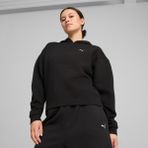 Puma Q4 Studio Textured Kadın Siyah Kapüşonlu Sweatshirt