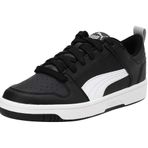 Puma Rebound Lay-Up Lo V Kids Trainers Black-White-High Rise Çocuk Spor Ayakkabı