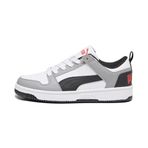 Puma Rebound Lay-Up Lo Youth Trainers White Black Concrete Gray-For All Time Red Çocuk Spor Ayakkabı