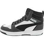 Puma Rebound V6 Beyaz Siyah Gölge Gri Asfalt Unisex Spor Ayakkabı