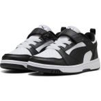 Puma Rebound V6 Lo Ac+ Ps-White-Black Erkek Çocuk Ayakkabı Beyaz Nefes Alabilen Üst Yüzey