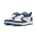 Puma Rebound V6 Lo Ac+ Ps-White-Feather Gray-Blk Çocuk Ayakkabı-Beyaz