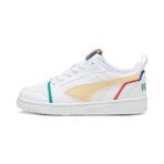 Puma Rebound V6 Lo Jr White-Green-Chamomile Unisex Çocuk Basketbol Ayakkabısı