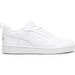 Puma Rebound v6 Low Beyaz Erkek Spor Ayakkabı Düz Desenli Kauçuk Taban ile Rahat Kullanım