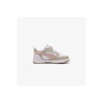 Puma Rebound V6 Low Çocuk Krem/Pembe Spor Ayakkabı