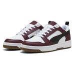 PUMA Rebound v6 Low Unisex Yetişkin Spor Ayakkabı, PUMA White-blk-Ruby Shimmer, 40