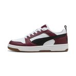 PUMA Rebound v6 Low Unisex Yetişkin Spor Ayakkabı, PUMA White-blk-Ruby Shimmer, 42.5