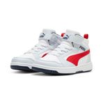 Puma Rebound V6 Mid Ac+ PS Silver Mist Club Navy For All Time Red Üniseks Çocuk Günlük Spor Ayakkabı
