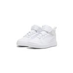 PUMA Rebound V6 Mid Ac+ PS üniseks çocuk spor ayakkabısı, Beyaz Soğuk Açık Gri, 28